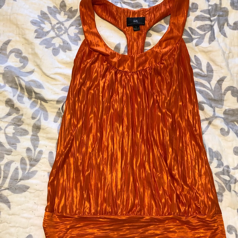 Orange dressy tank top